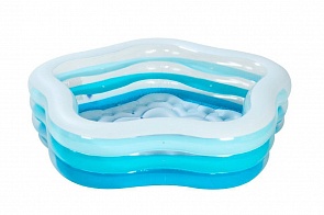 Надувной бассейн Звезда радуга с надувным полом, 185 х 180 см. (Intex, с56495)